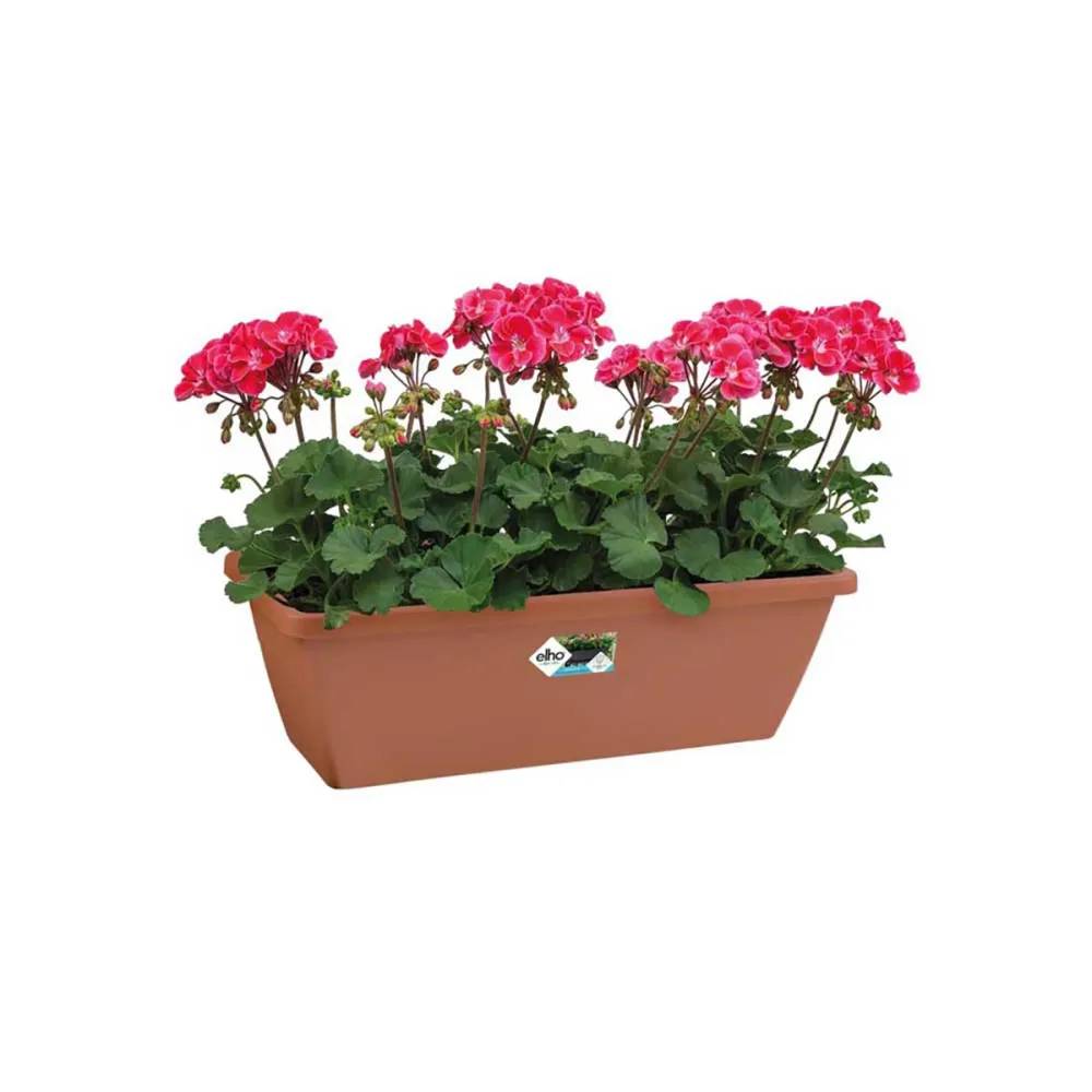 Elho - Lot de 4 Balconnières Elho® 70x16cm en plastique effet terre cuite - Image 3