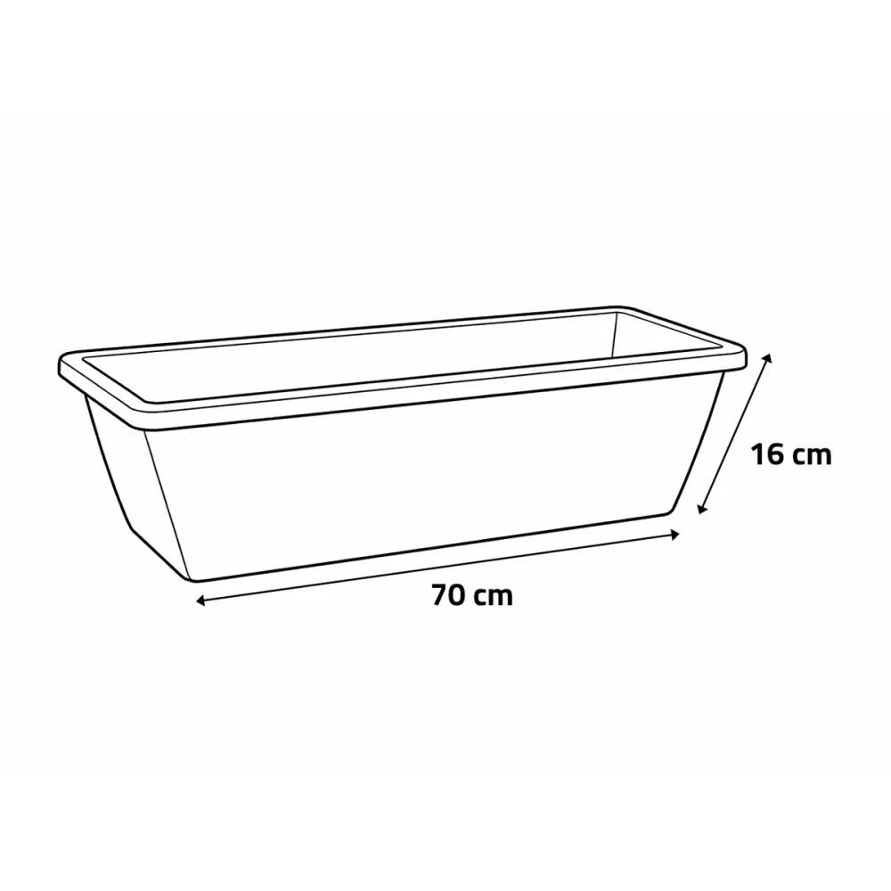 Elho - Lot de 4 Balconnières Elho® 70x16cm en plastique effet terre cuite - Image 6