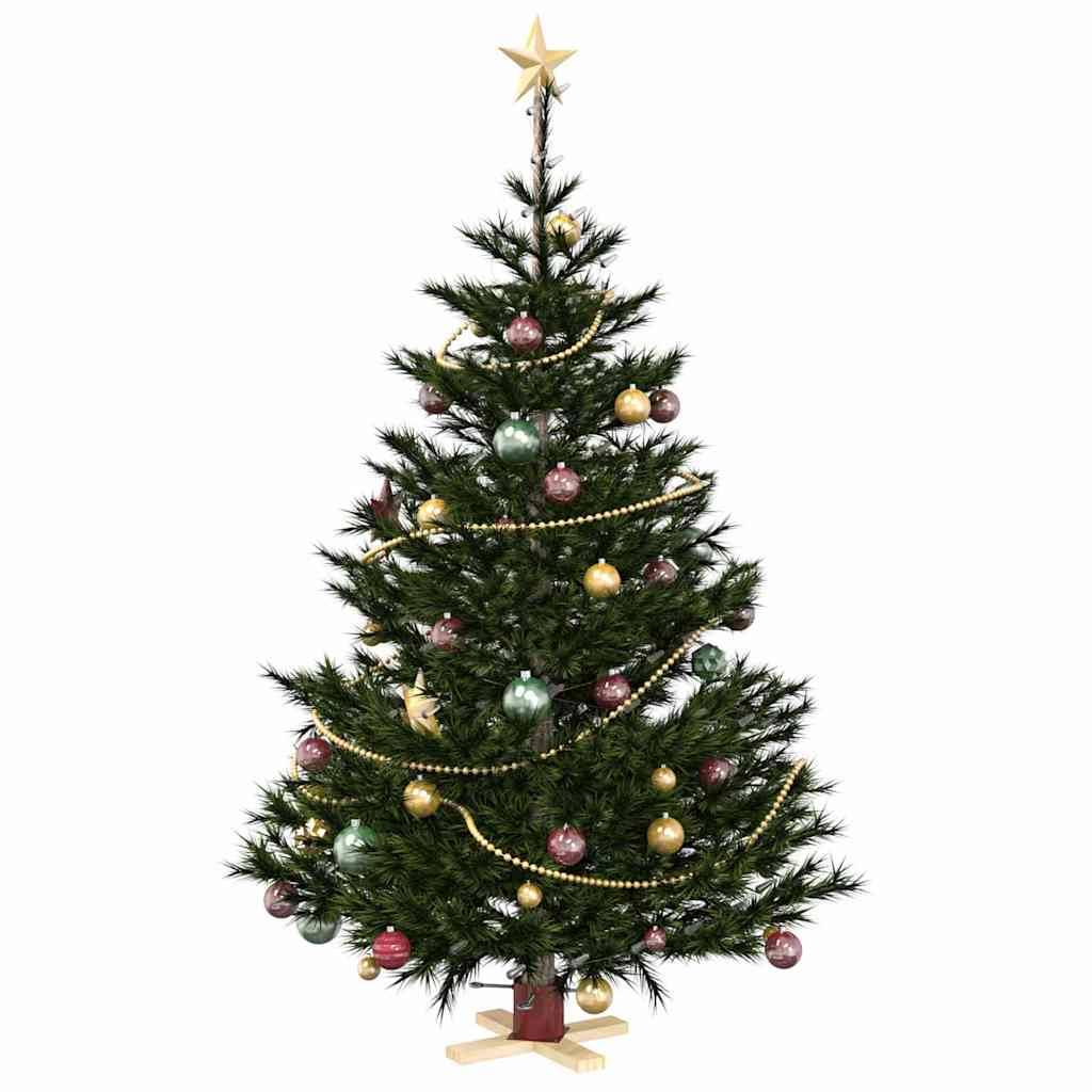 Vidaxl - Pied de Sapin de Noël 1.73 Rouge 50 x 50 x 16 cm Pin massif vidaXL 42019195 - Image 4