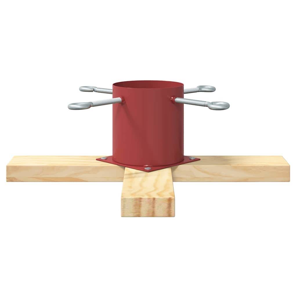 Vidaxl - Pied de Sapin de Noël 1.73 Rouge 50 x 50 x 16 cm Pin massif vidaXL 42019195 - Image 6