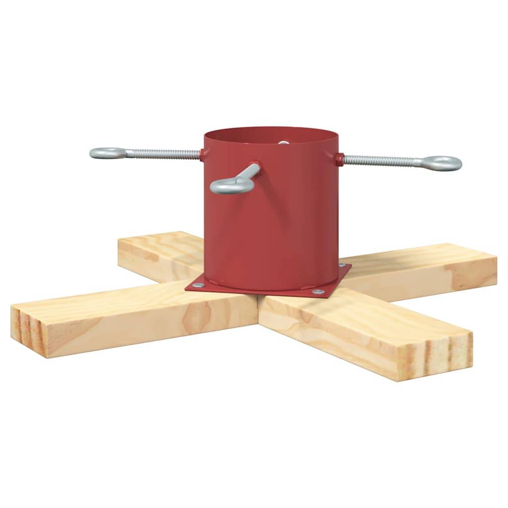 Vidaxl - Pied de Sapin de Noël 1.73 Rouge 50 x 50 x 16 cm Pin massif vidaXL 42019195 - Image 7