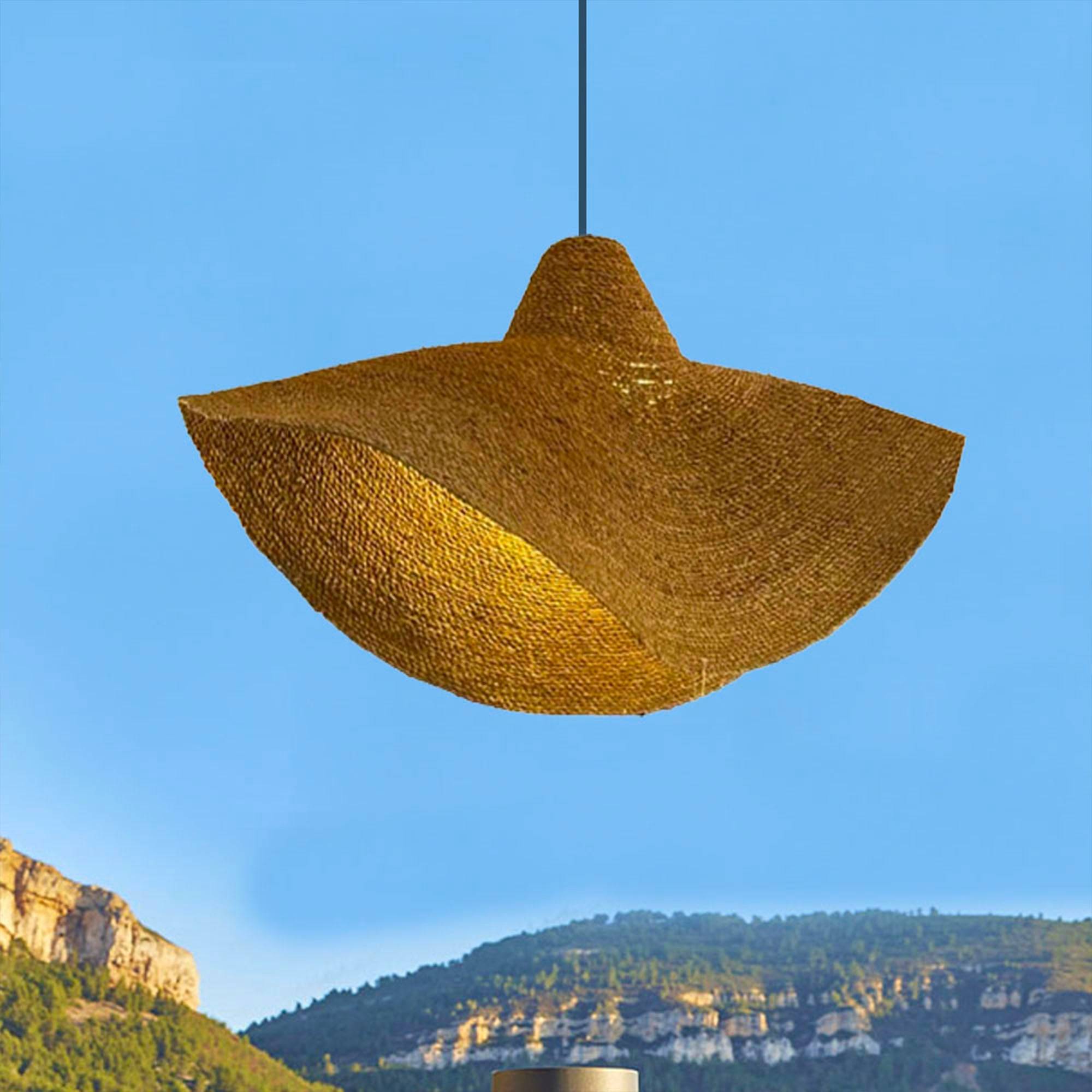 Lumisky - Suspension KLEIA Extérieure Herbe Marine Beige D93cm - Image 2