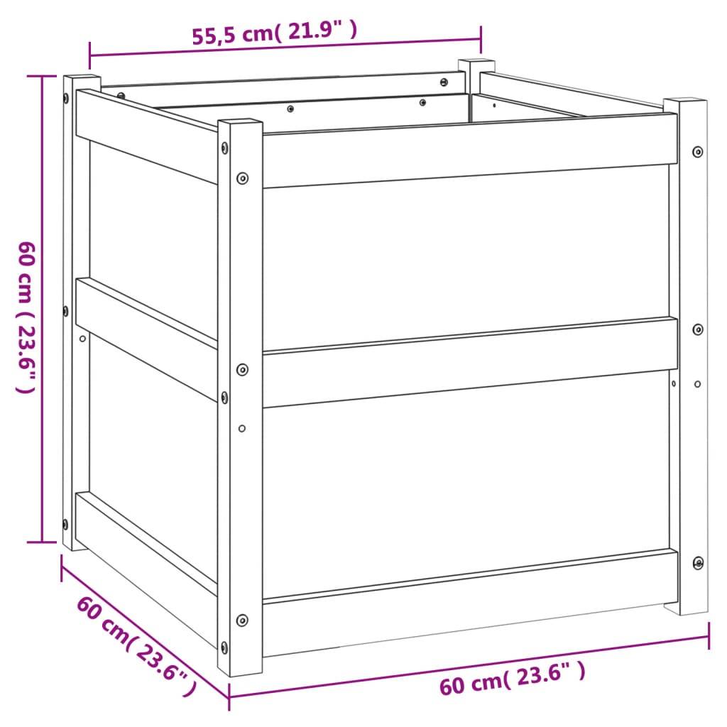 ComfortXL - Lot de 2 Jardinières Carrées Bois Pin Traité Autoclave 60x60x60 cm – ComfortXL Outdoor Living - Image 10