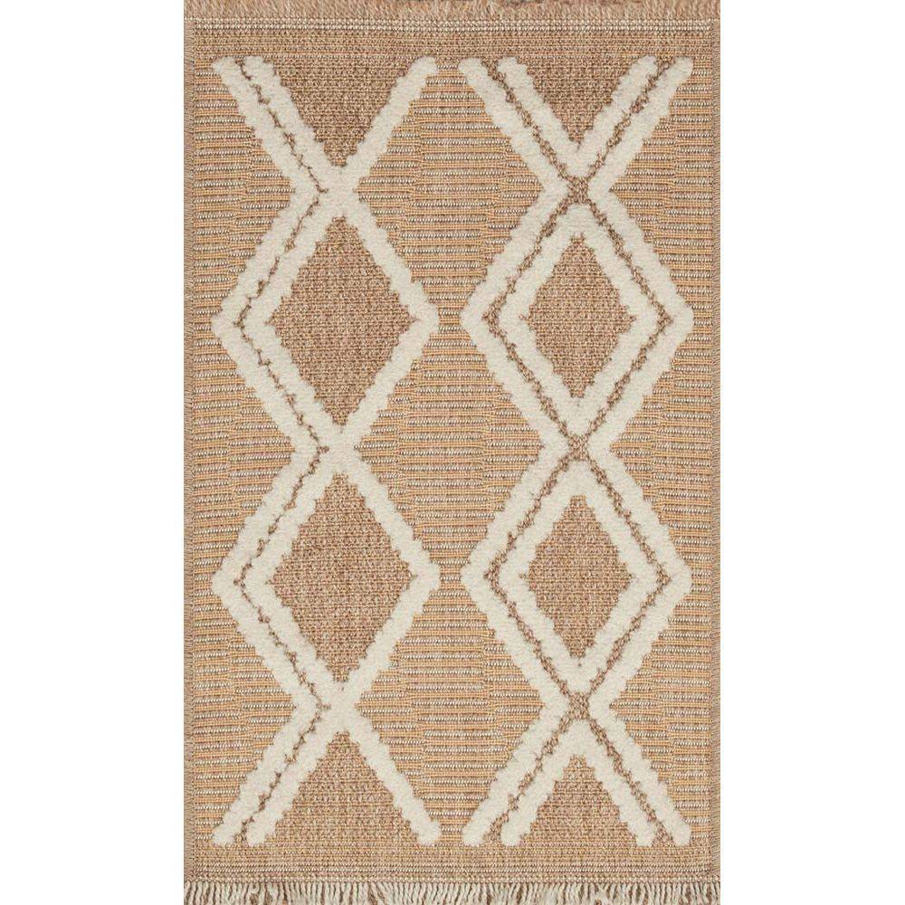 Jardindeco - Tapis intérieur extérieur aspect jute jaune Tijuana 9048 230 x 160 cm - Image 3