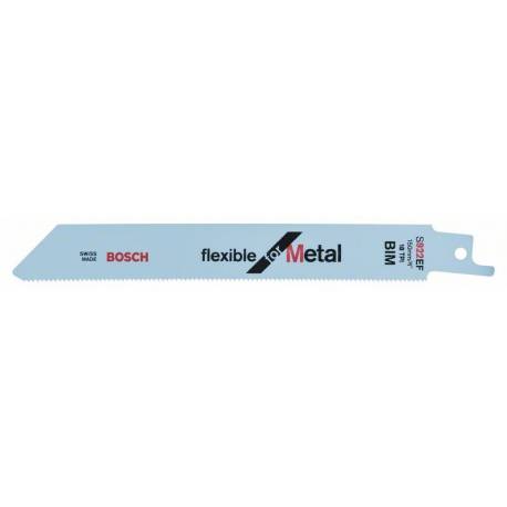 Bosch - Lame scie sabre BIM S922EF flexible Metal BOSCH 150 mm - Boite de 100 - 2608656028 - Image 1