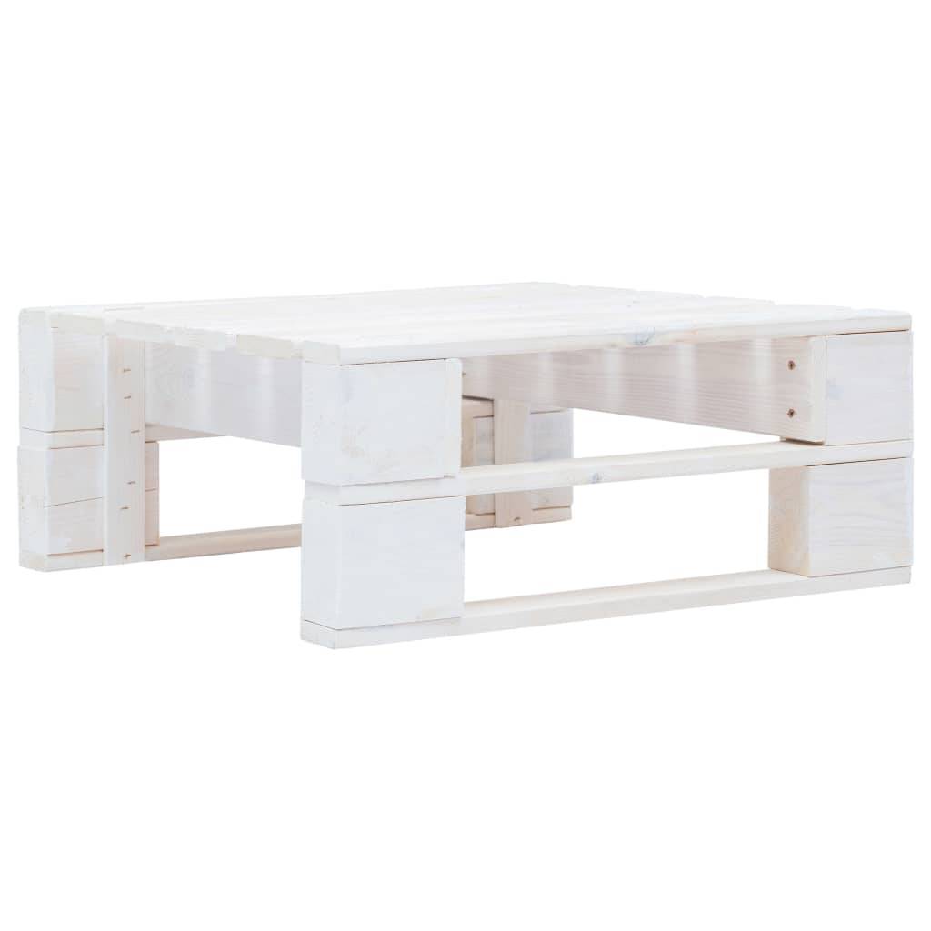 Vidaxl - Salon de jardin palette 4 pcs et coussins Pin imprégné de blanc vidaXL 3066787 - Image 4