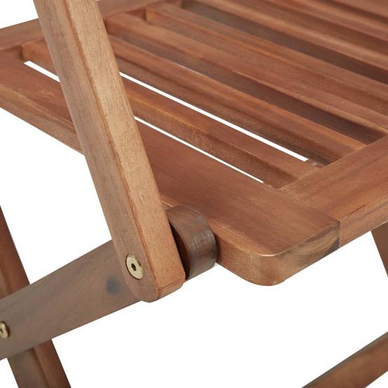 Chaises pliables jardin Bois acacia avec coussins gris 54 x 57 x 91 cm - PANGIVO - Image 8
