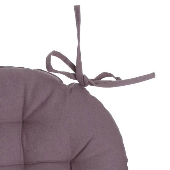 Galette de Chaise Ronde "Leana" 38cm Taupe - Image 2