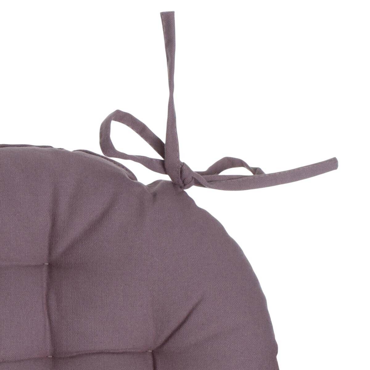 Galette de Chaise Ronde "Leana" 38cm Taupe - Image 2