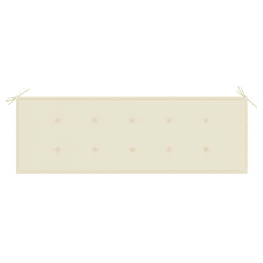 PANGIVO - Banc de jardin bois de teck crème 159 x 57.5 x 90 cm - PANGIVO - Image 5