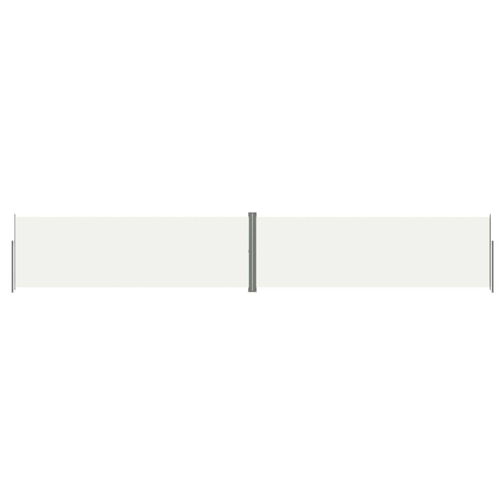Helloshop26 - Auvent paravent store brise-vue latéral rétractable de patio jardin terrasse balcon protection visuelle écran 200 x 1200 cm crème - Image 1