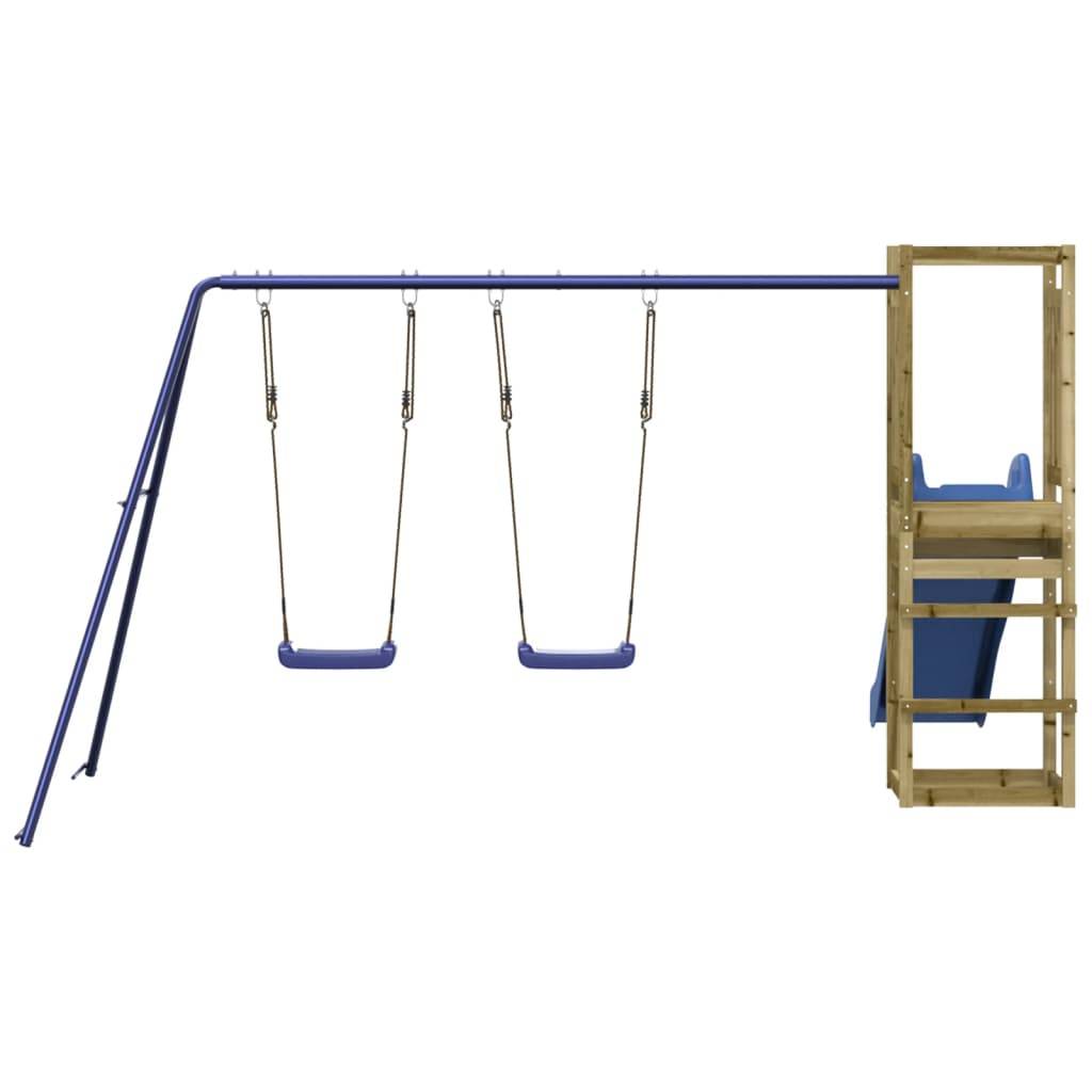 Aire de jeux d'extérieur - Jeu Plein air enfant bois de pin imprégné-JU1707 - Image 7
