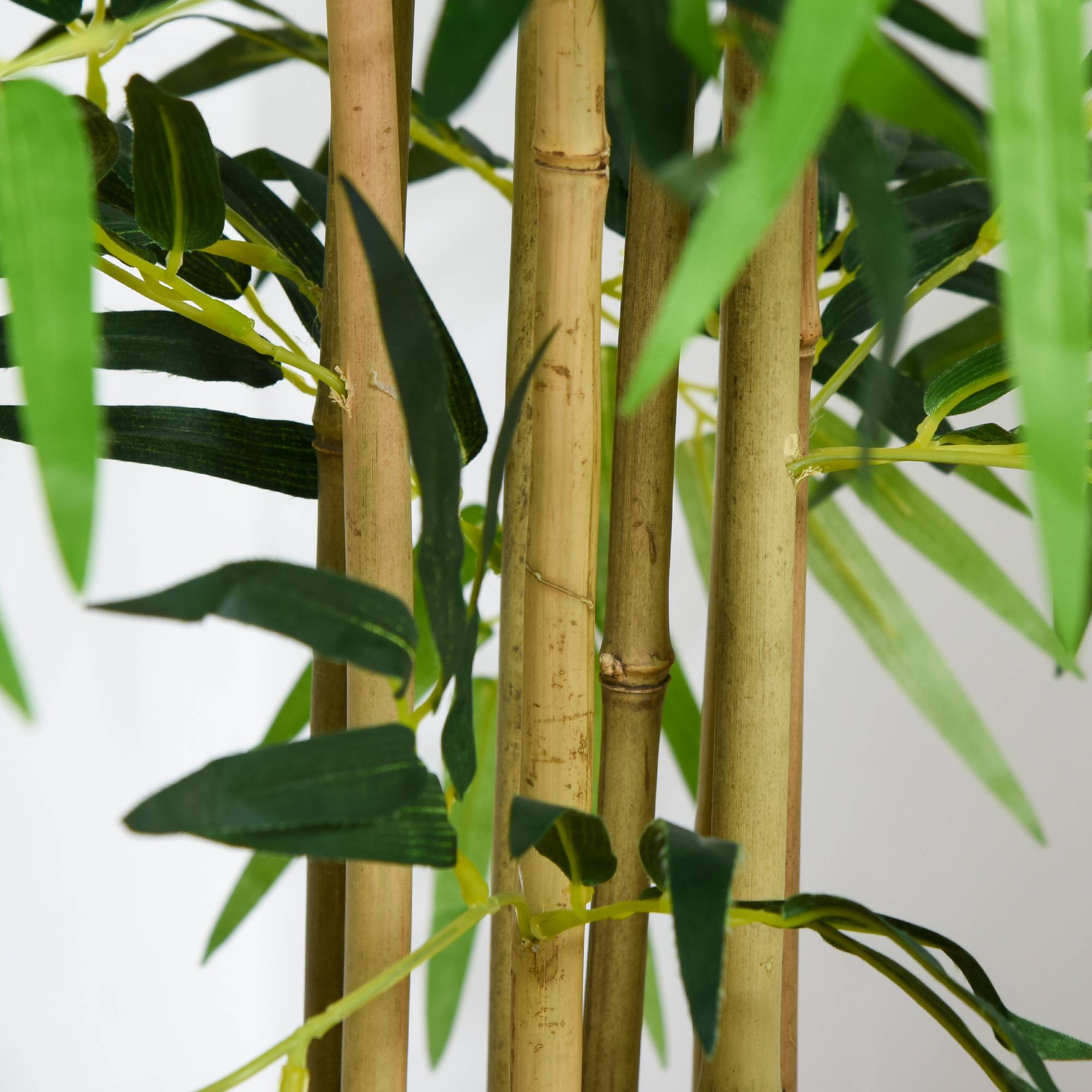 Bambou artificiel 150 cm avec pot, plante décorative réaliste en synthétique pour la maison ou le bureau, Ø18 x 150 cm, vert - Image 2