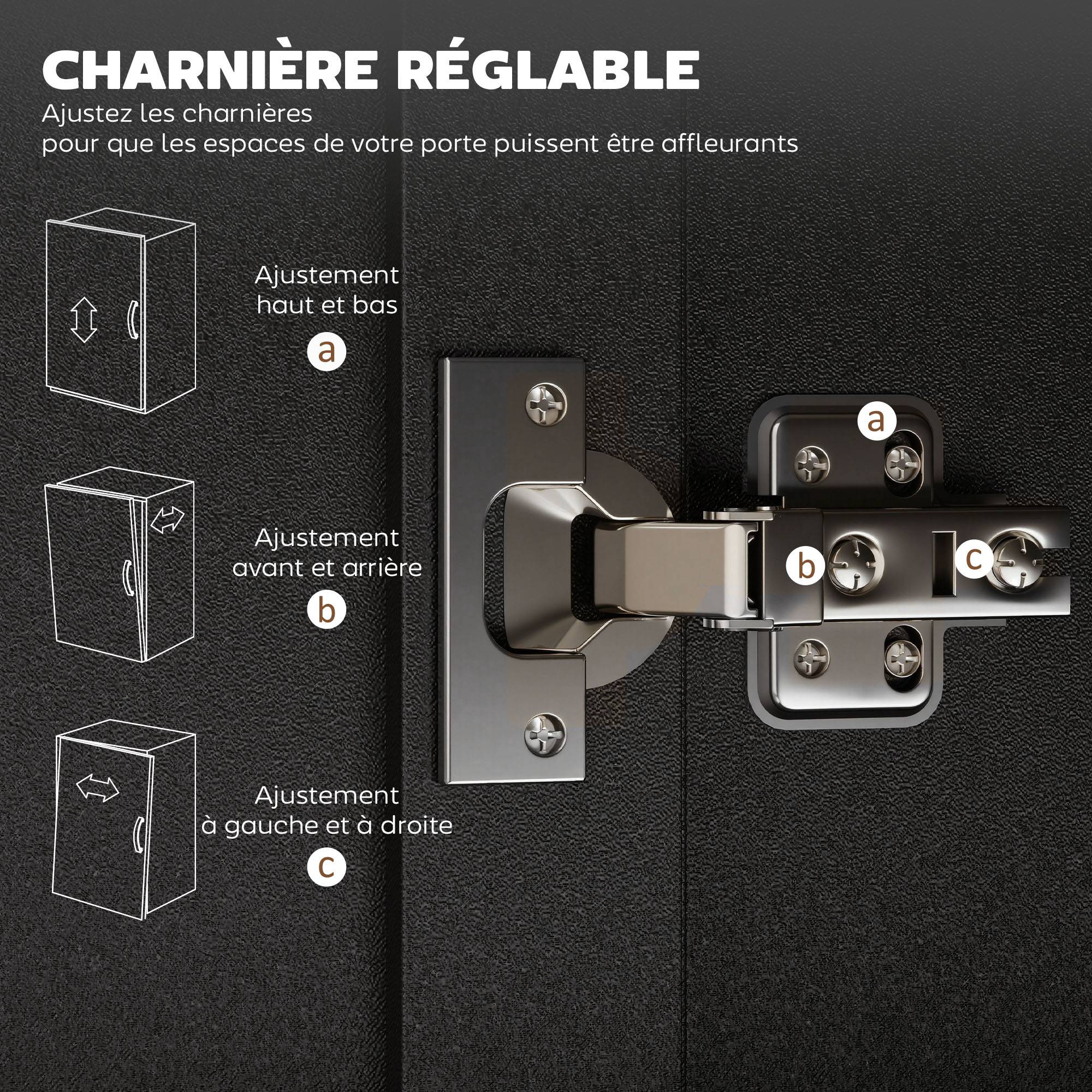 Dessert îlot de cuisine multi-rangements tiroirs placard 2 portes avec étagère réglable 105 x 36 x 85 cm noir - Image 9