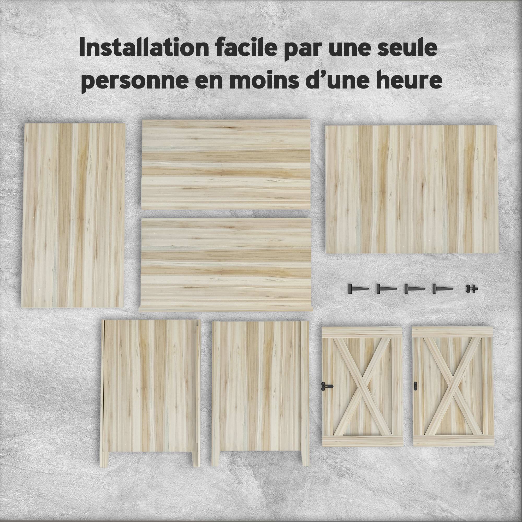 Armoire de jardin bois extérieur plateau rempotage étagère 110x60x88,5cm - ComfortXL Outdoor Living - Image 9