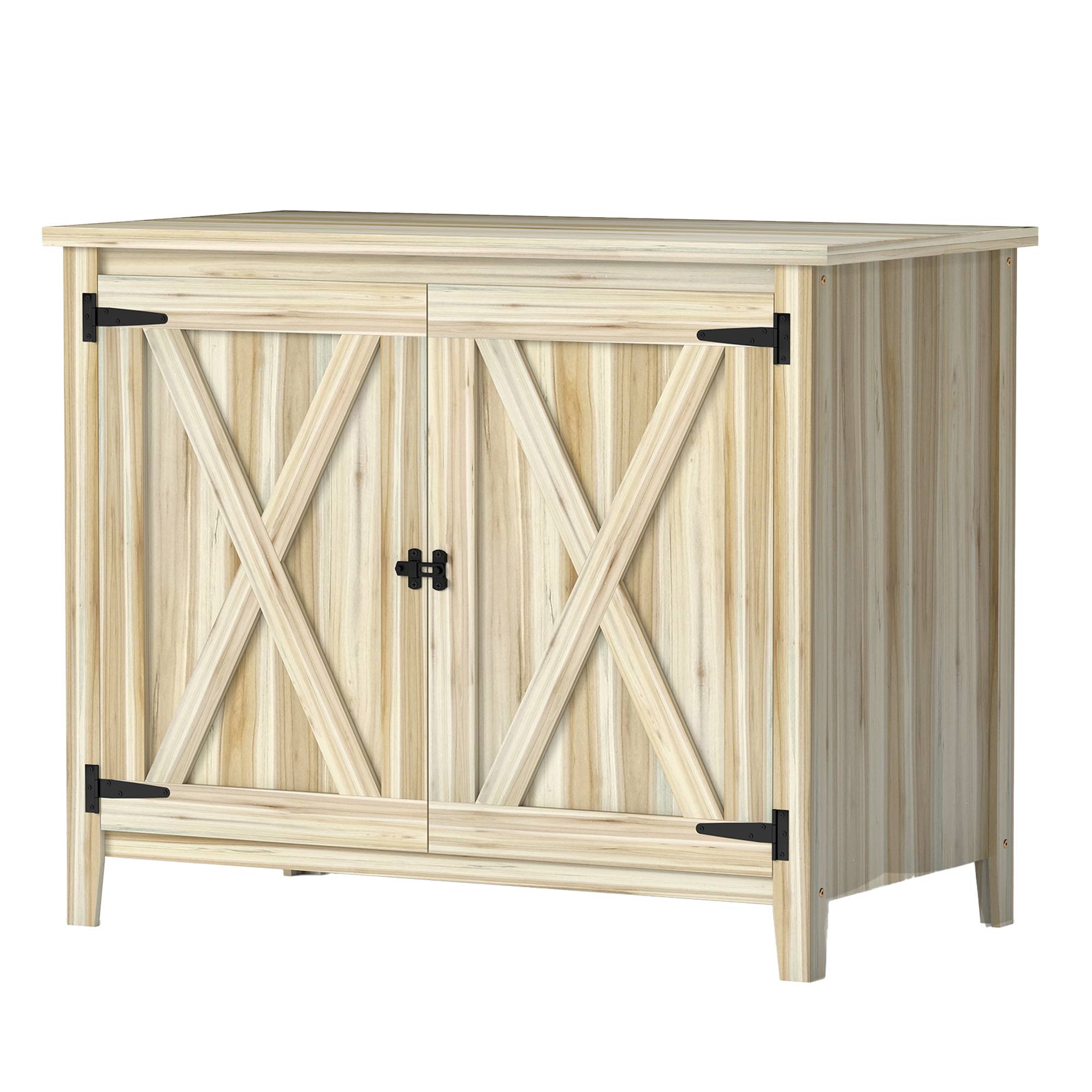 Armoire de jardin bois extérieur plateau rempotage étagère 110x60x88,5cm - ComfortXL Outdoor Living - Image 2