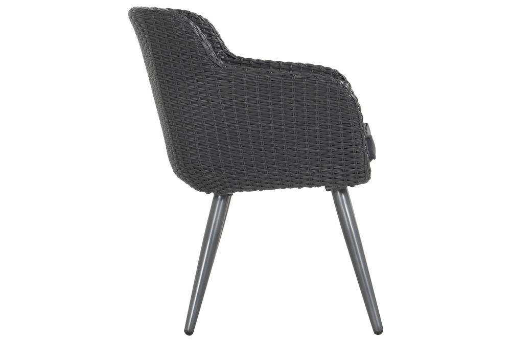 Châlet-Jardin - Chaise-fauteuil Amadora en résine tressée - pieds en aluminium - Anthracite Chalet & Jardin - Image 2