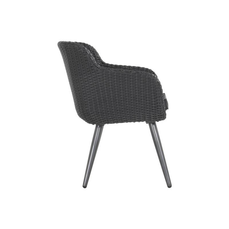 Châlet-Jardin - Chaise-fauteuil Amadora en résine tressée - pieds en aluminium - Anthracite Chalet & Jardin - Image 6