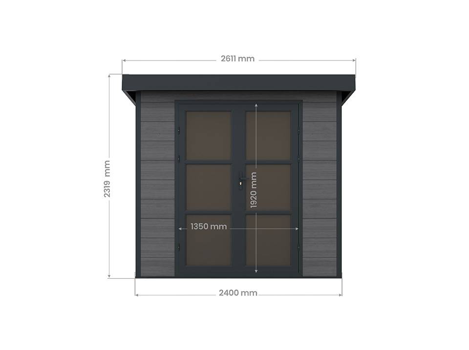 Abri de Jardin Composite ALMA - 5m2 - Gris - Cabane de jardin - Image 6