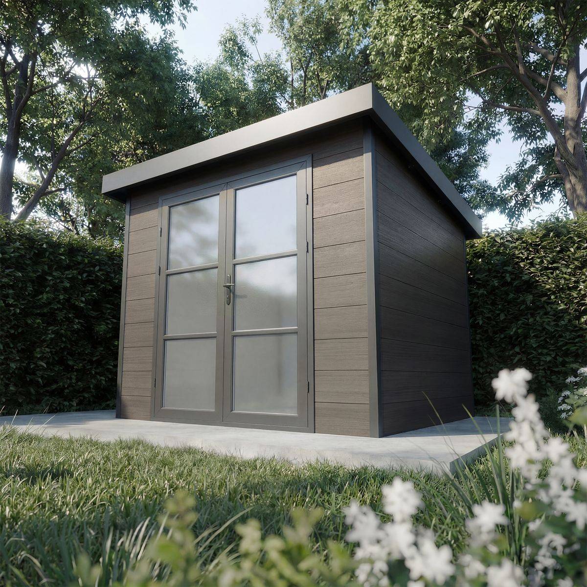 Direct Abris - Abri de Jardin Composite ALMA - 5m2 - Gris - Cabane de jardin - Image 2