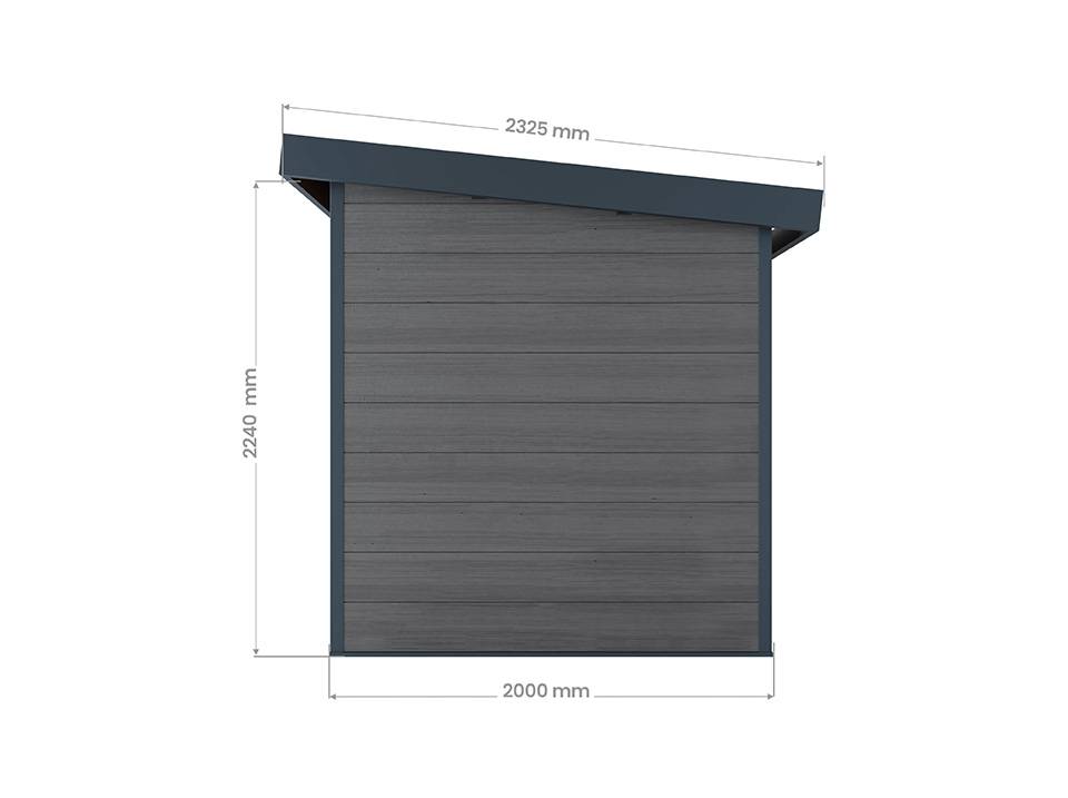 Abri de Jardin Composite ALMA - 5m2 - Gris - Cabane de jardin - Image 7