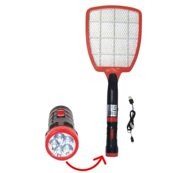 BSI - Raquette anti-insectes électrique rechargeable avec lampe USB - Image 2