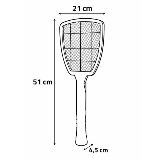 BSI - Raquette anti-insectes électrique rechargeable avec lampe USB - Image 6