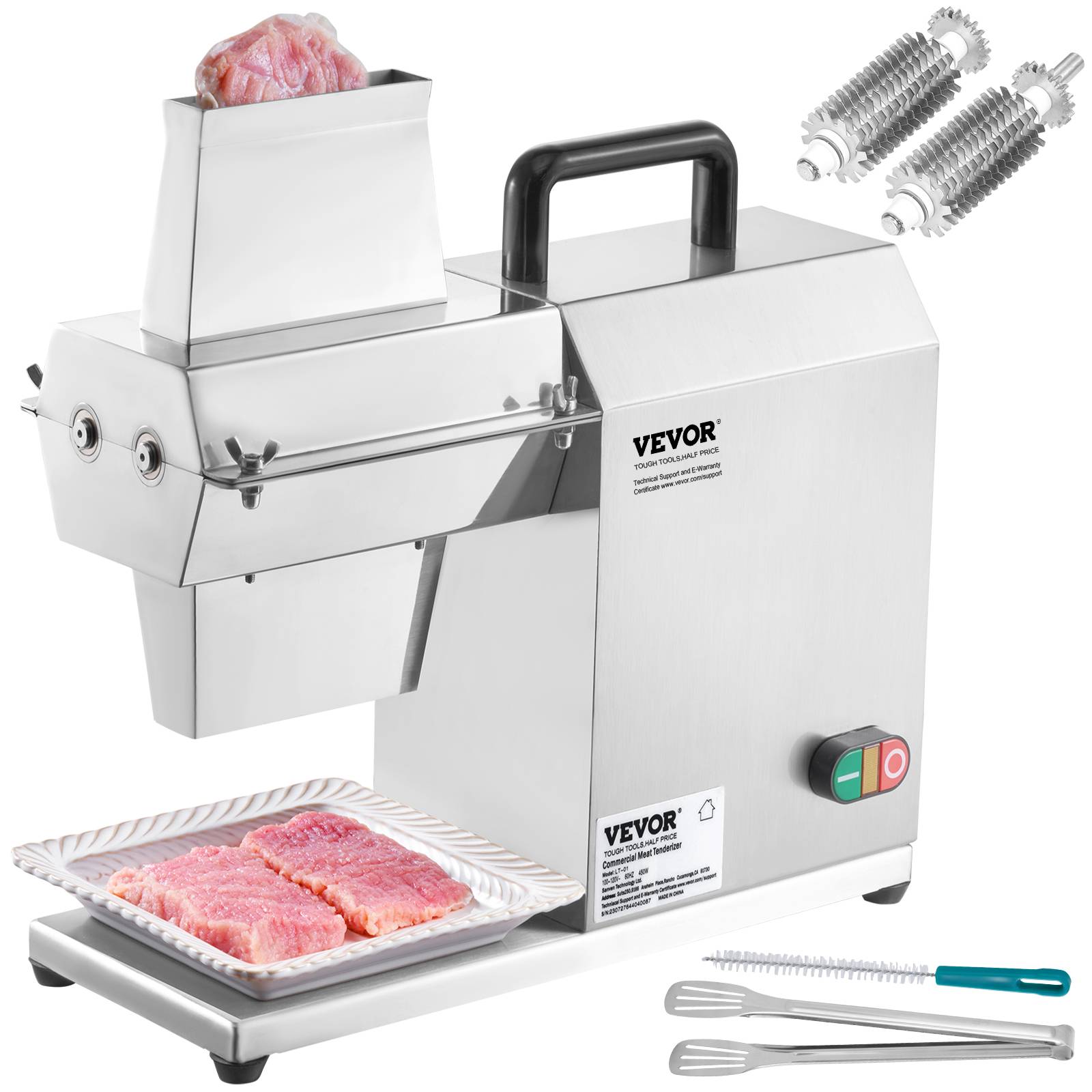 VEVOR Attendrisseur de Viande Commerciale Électrique en Inox 450 W avec 54 Lames - Image 1