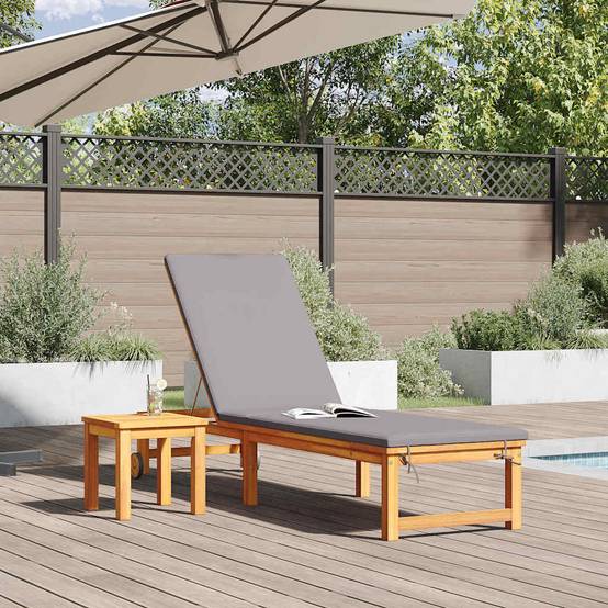 PANGIVO - Transat bois d'acacia marron 202 x 53 x 89 cm, Poids :23.8kg - PANGIVO - Image 3