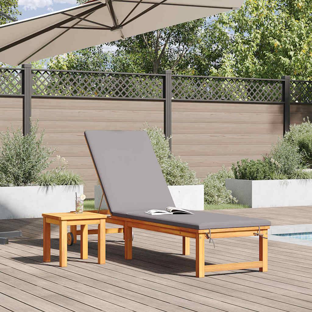 PANGIVO - Transat bois d'acacia marron 202 x 53 x 89 cm, Poids :23.8kg - PANGIVO - Image 3