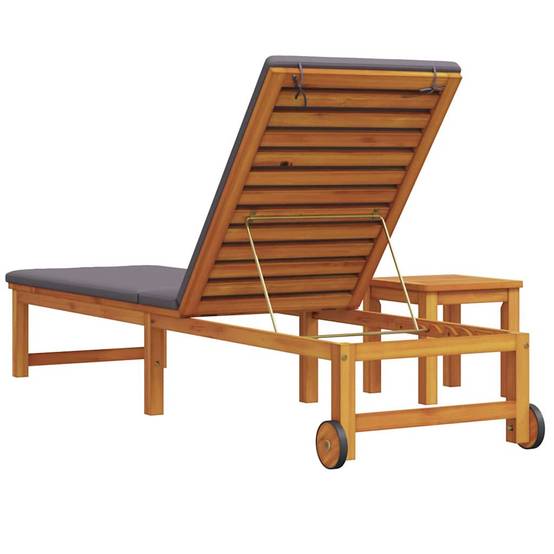 PANGIVO - Transat bois d'acacia marron 202 x 53 x 89 cm, Poids :23.8kg - PANGIVO - Image 6