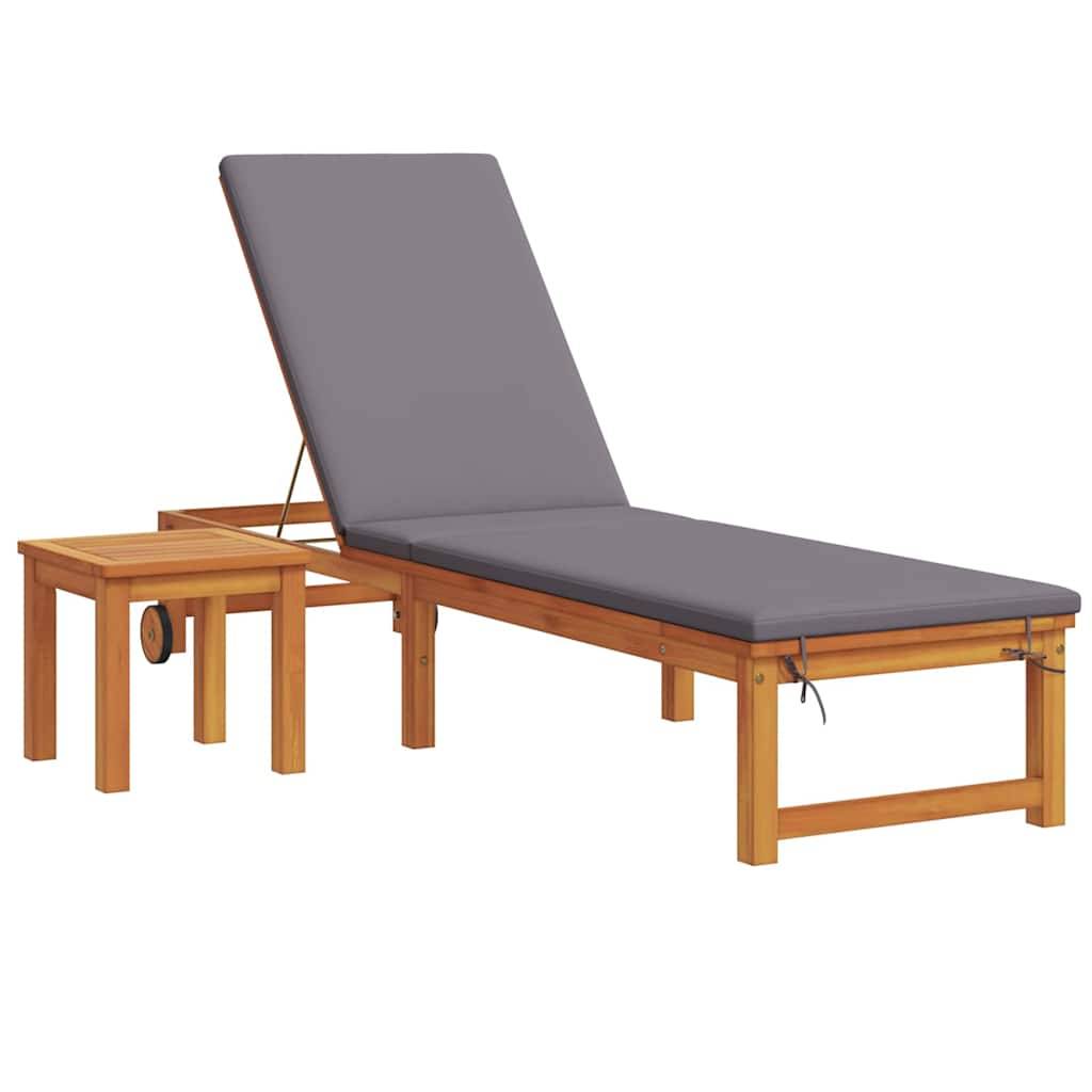 PANGIVO - Transat bois d'acacia marron 202 x 53 x 89 cm, Poids :23.8kg - PANGIVO - Image 2