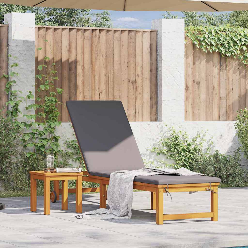 PANGIVO - Transat bois d'acacia marron 202 x 53 x 89 cm, Poids :23.8kg - PANGIVO - Image 1