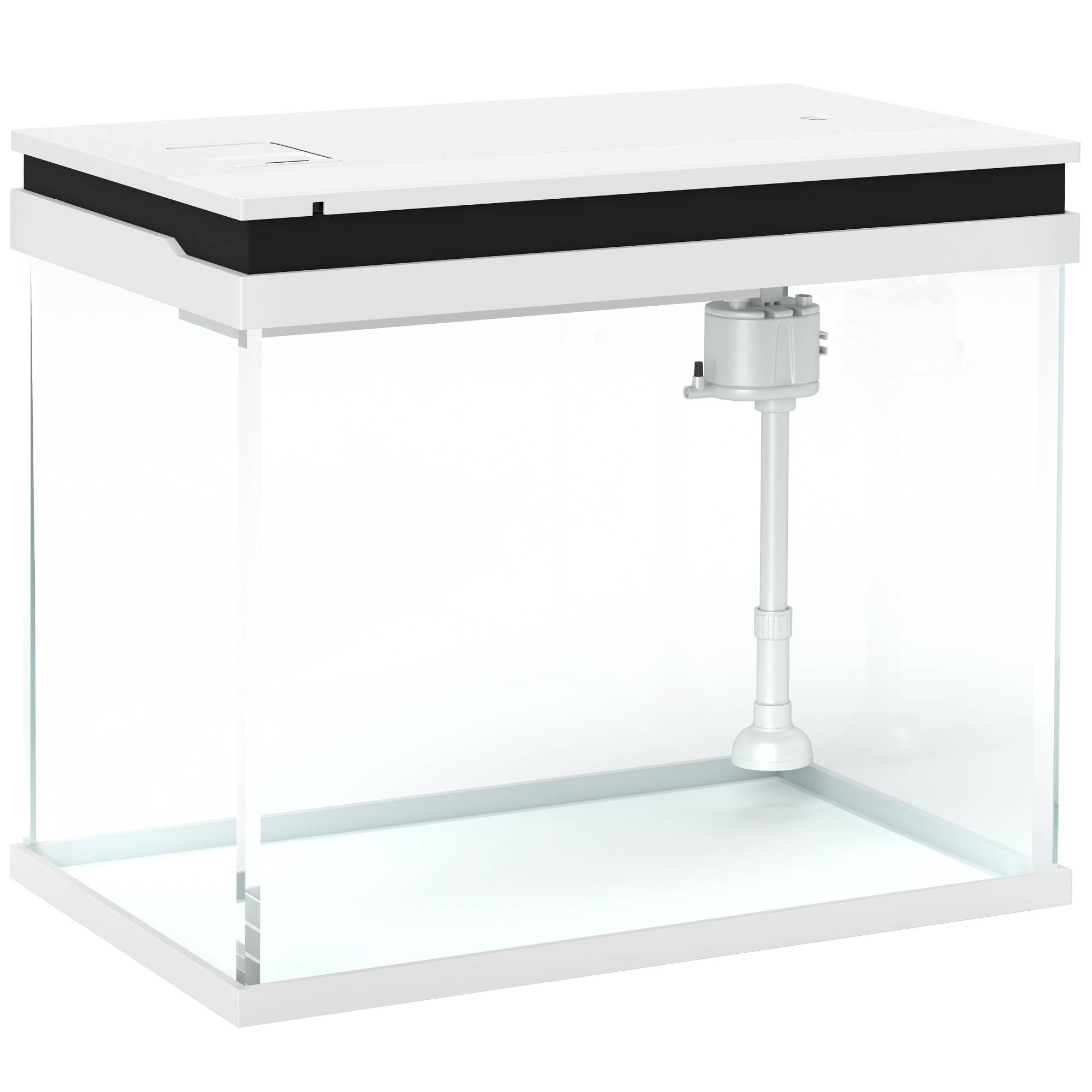 ComfortXL - Aquarium 41L en verre pour poissons avec filtre pompe et éclairage LED 48x30x41cm blanc - ComfortXL Outdoor Living - Image 2