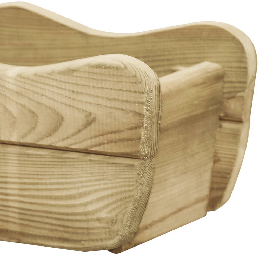 Jardinière lit surélevé plantes fleurs jardin 50 x 18 x 18 cm bois de pin imprégné - Image 3