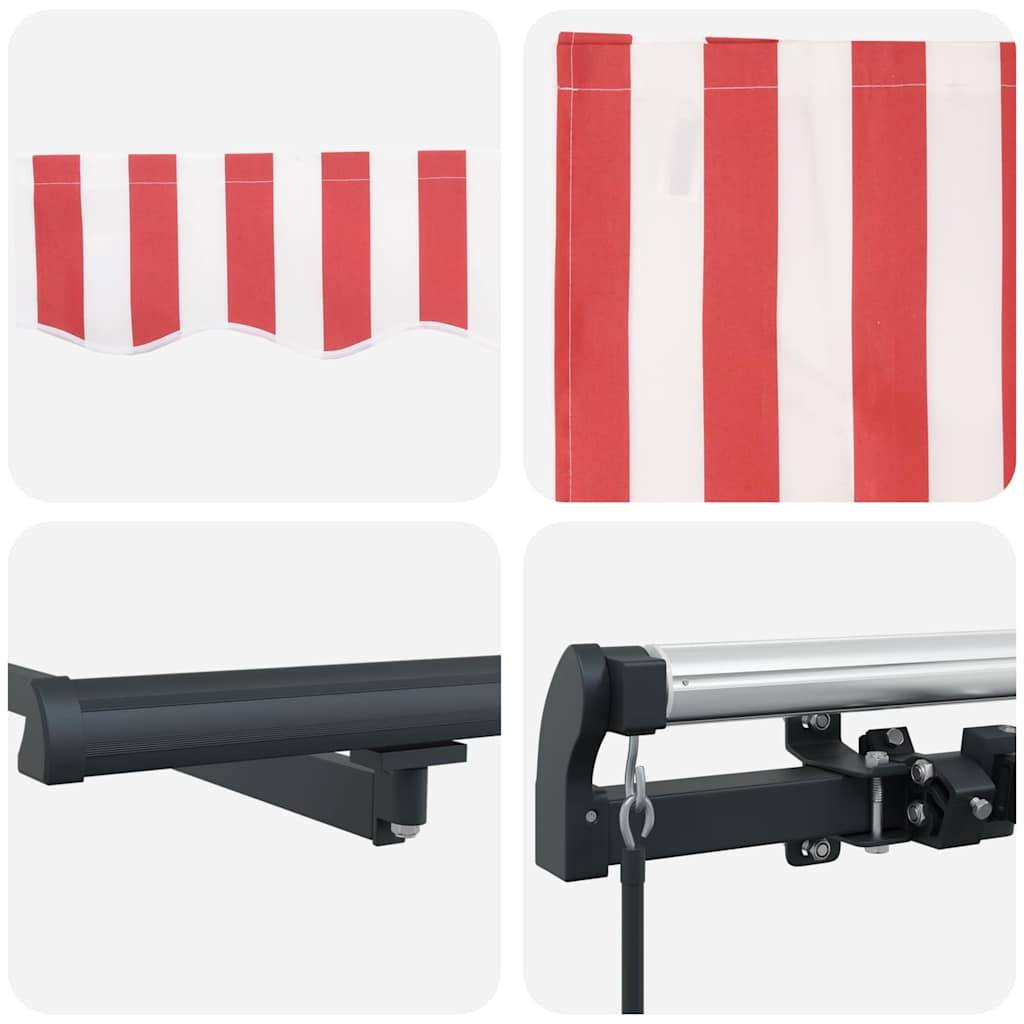 Vidaxl - Auvent rétractable Rouge et Blanc 400 × 350 cm vidaXL 3330755 - Image 9