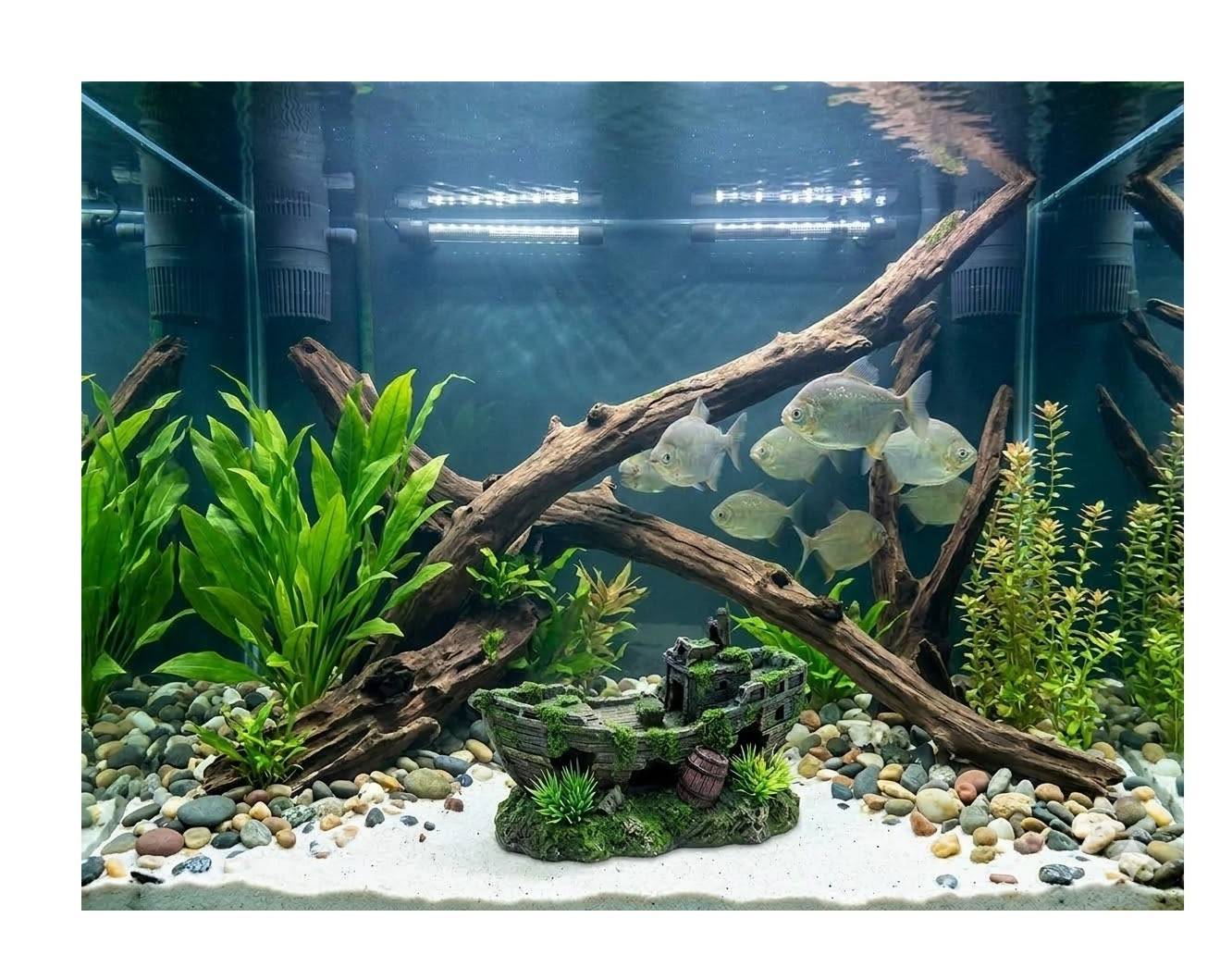 Eden - Décoration aquarium épave de bateau cachettes effet mousse 18 cm - Image 2