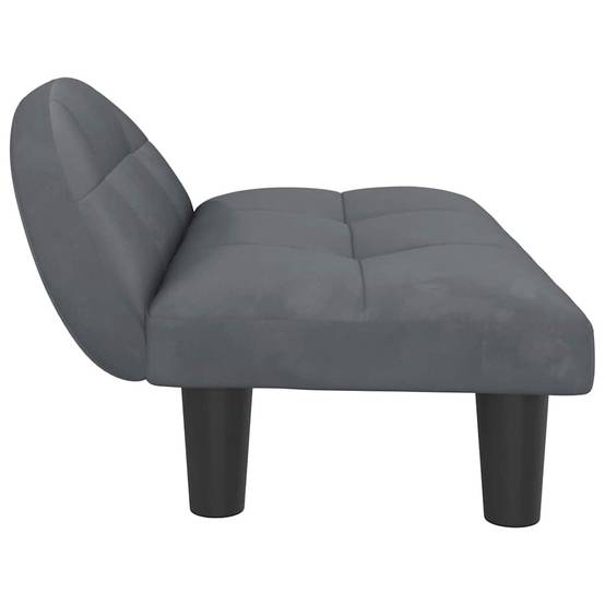 Lit pour chien velours gris foncé 70 x 52 x 30 cm - PANGIVO - Image 4
