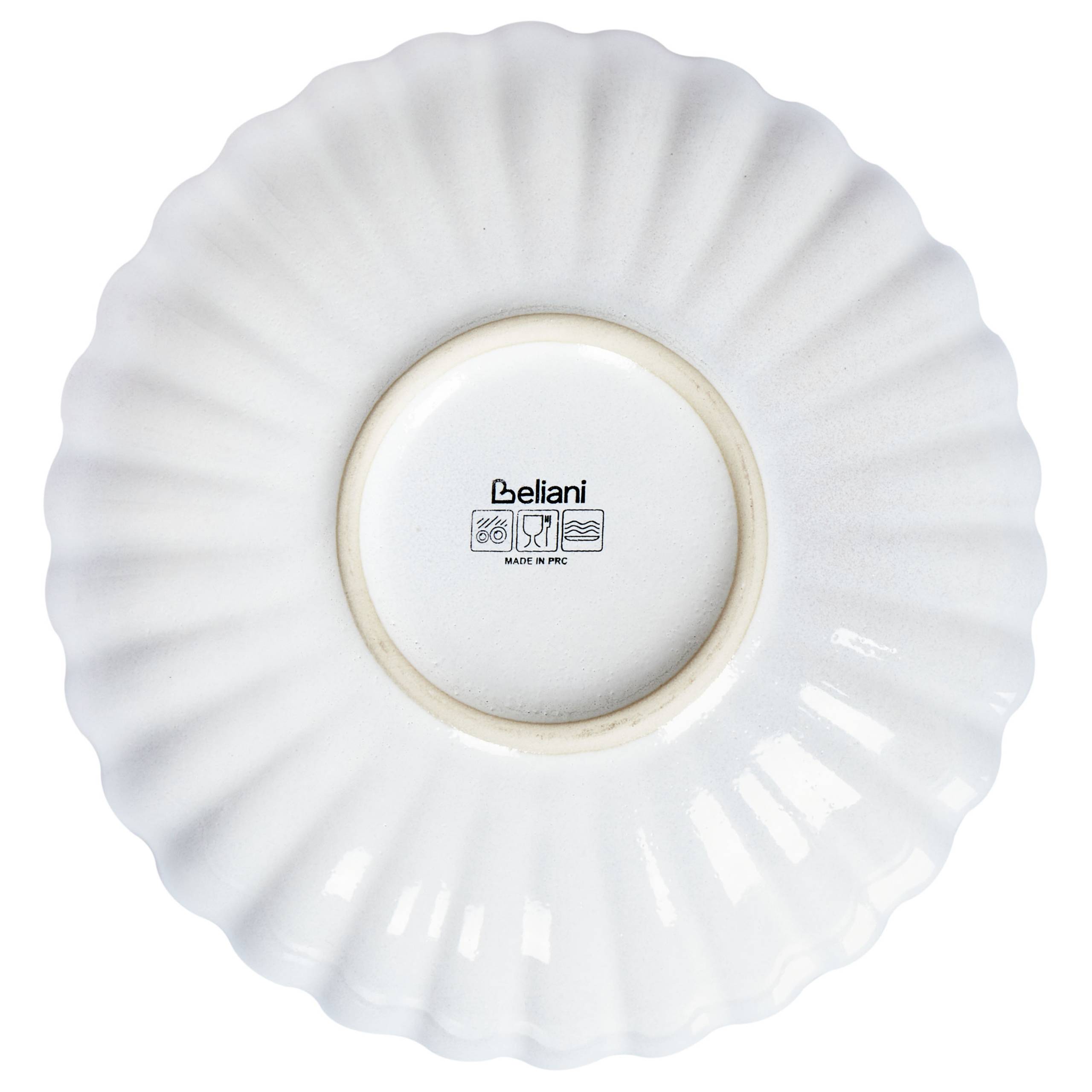 Beliani - Assiettes et bols Grès Blanc cassé NETTLE - 20x20x6- Beliani - Image 6