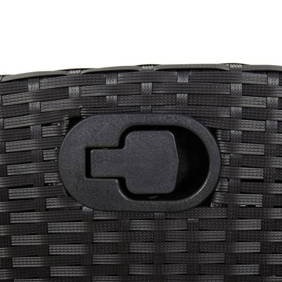 Vidaxl - Chaise inclinable de jardin avec coussins noir résine tressée vidaXL 365161 - Image 4