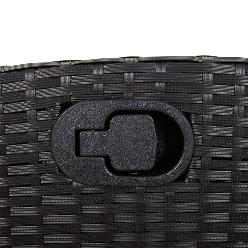 Vidaxl - Chaise inclinable de jardin avec coussins noir résine tressée vidaXL 365161 - Image 4