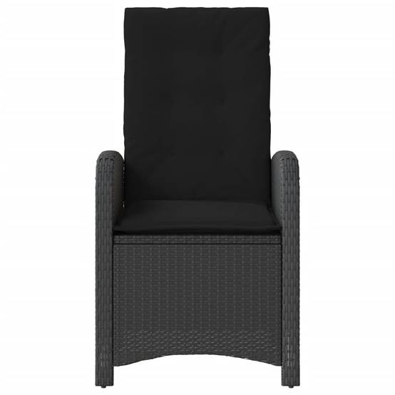 Vidaxl - Chaise inclinable de jardin avec coussins noir résine tressée vidaXL 365161 - Image 9