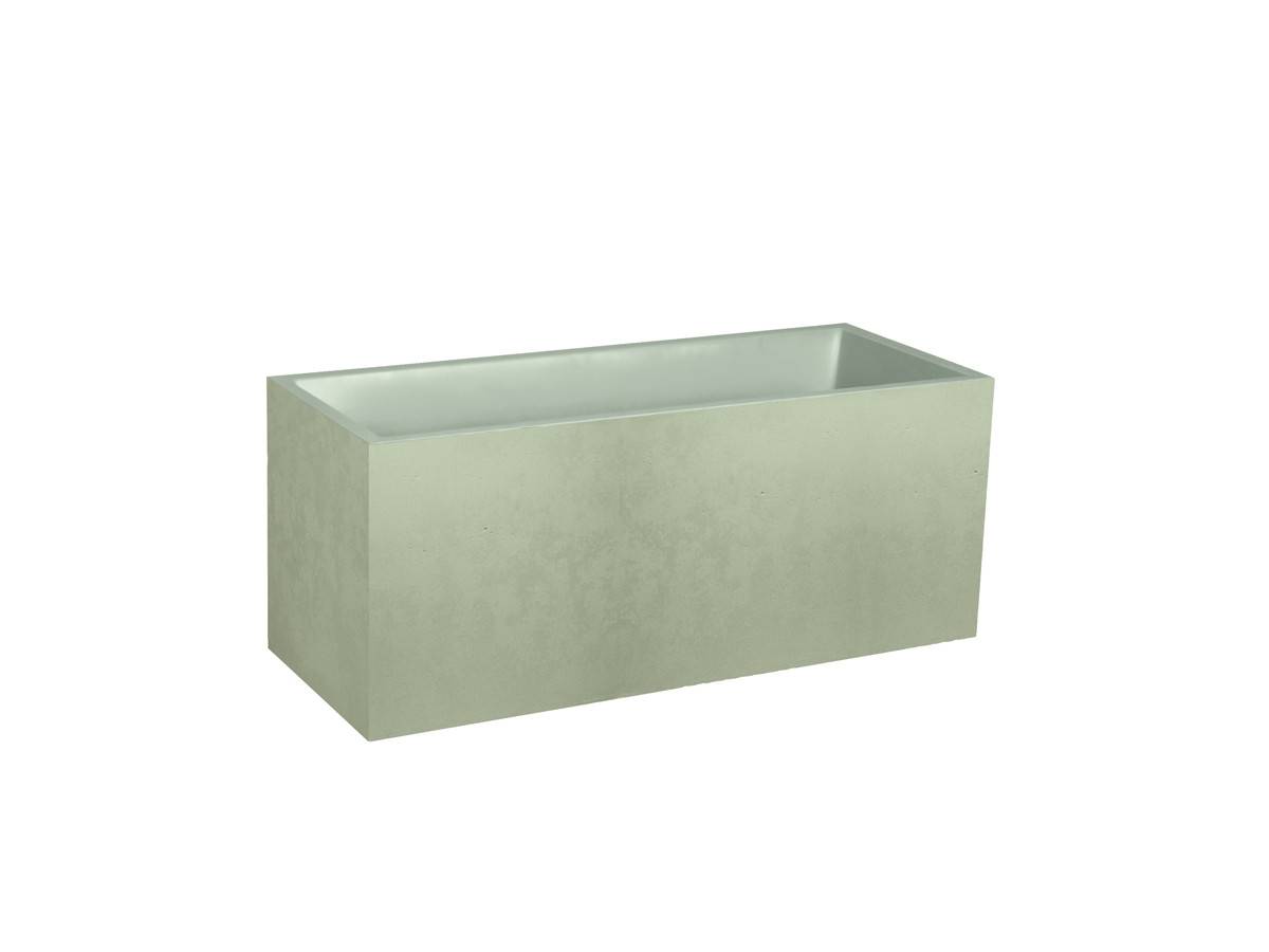 Eda - Balconnière rectangulaire Basalt Up 60 x 20 x 23 cm - 25 L - Vert amande - Eda