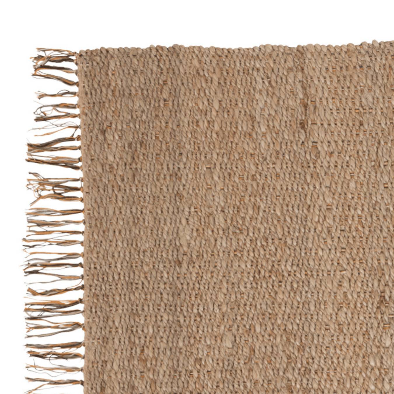 Tapis décoratif en Jute et Coton avec franges colorées  120 x 170 cm - Image 3