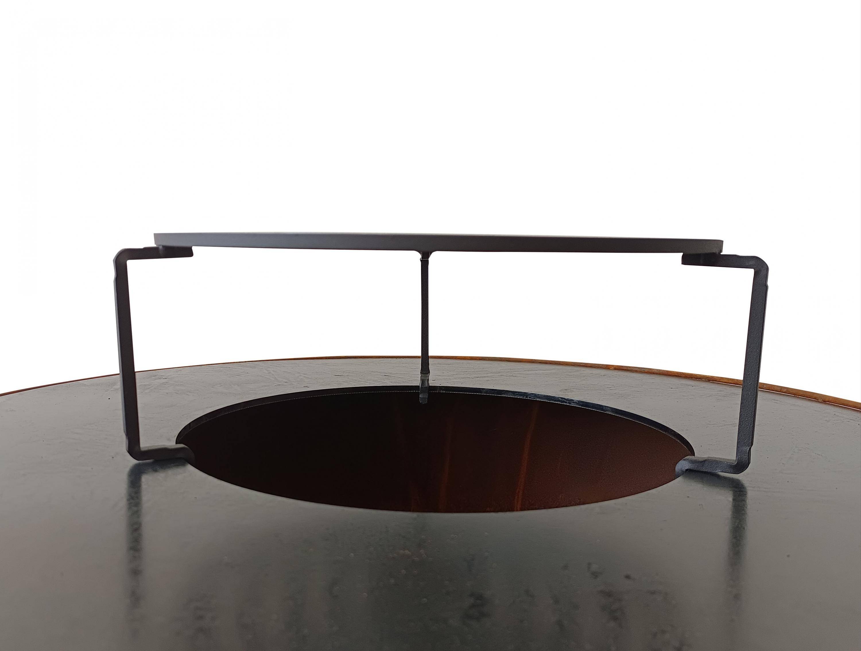 Purline - Barbecue Braséro charbon acier corten cuivré avec bras latéraux EFP57CO – Purline - Image 7