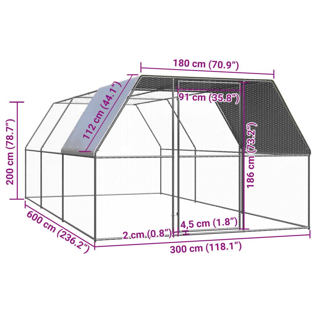 Poulailler Delaware Gris 3 X 6 X 2 - P87209G - Image 5