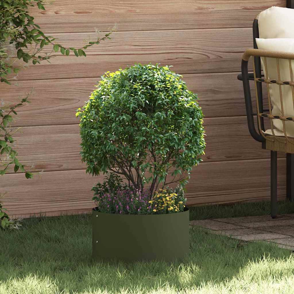 Maison Chic - Cache-pot, Pot De Fleurs Vert olive 30 x 30 x 20 cm Acier g429 - Image 2