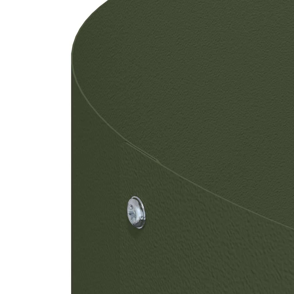 Maison Chic - Cache-pot, Pot De Fleurs Vert olive 30 x 30 x 20 cm Acier g429 - Image 4