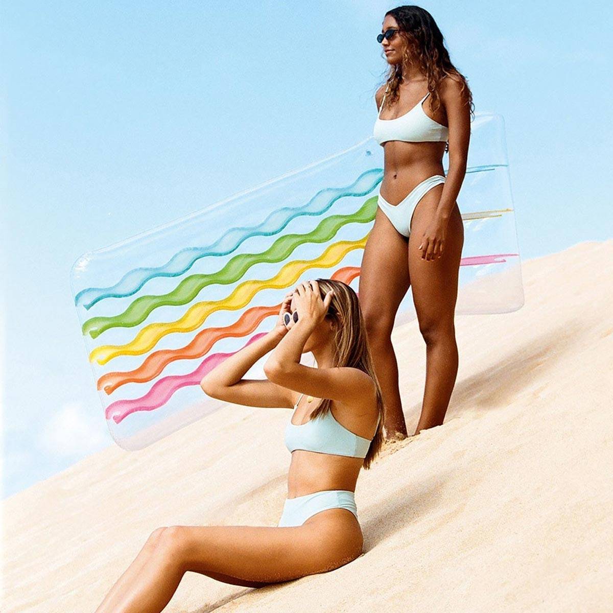 Matelas Gonflable "Arc-en-Ciel" 203cm Multicolore - Image 4
