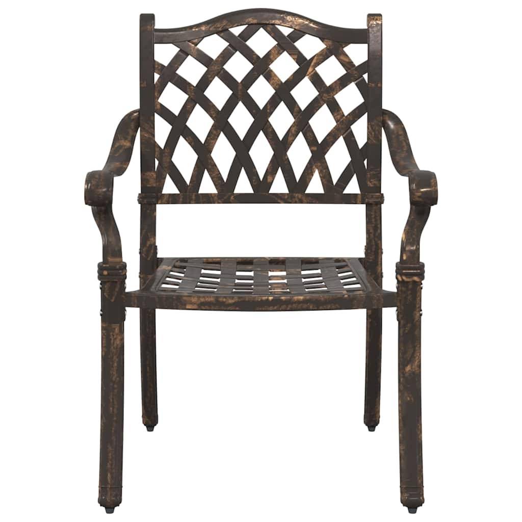 Chaise de jardin aluminium bronze 56 x 55 x 92,5 cm (Lot de 2) - PANGIVO - Image 4